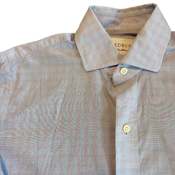 Ledbury Slim Fit Button-up Shirt, Small, 15 - Blue, Purple & White Office Preppy - Picture 5 of 10